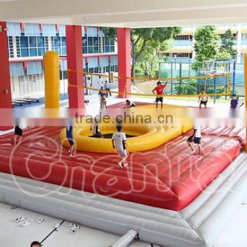 Hot selling giant inflatable beach volleyball court for sale, inflatable bossball sport game, inflatable volleyball field