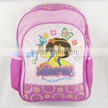 600D with PVC school backpack bag