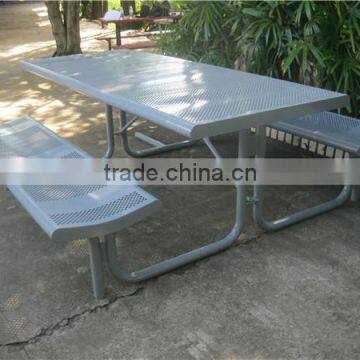 Metal Bench Table Picnic Table with Bench Outdoor Table Set