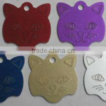 Cat Face Engravable Pet Identification Tags