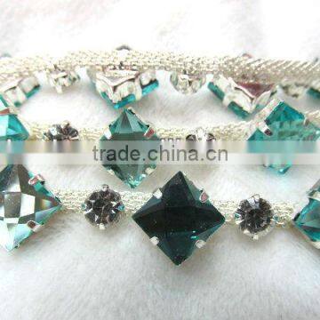 Hot seller new design sew on bridal rhinestone metal cup chain                        
                                                Quality Choice