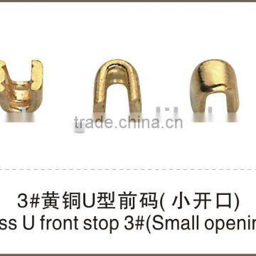 Brass U top stopper No.3 Small opening,zipper garment accessories