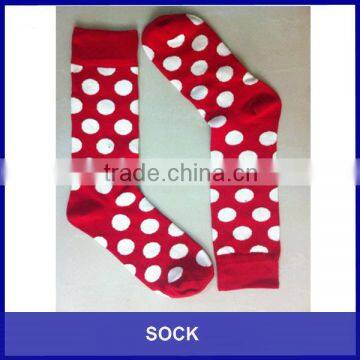 Fancy lady dot jacquard design cotton happy socks long socks                        
                                                Quality Choice