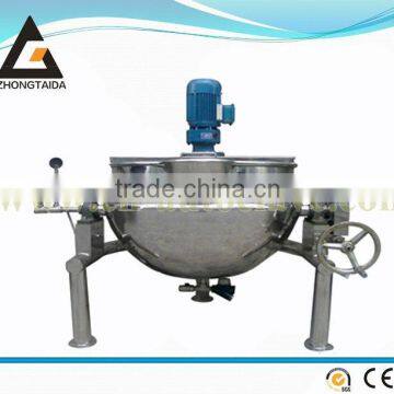 1500L stainless steam tiltable jacket pot for