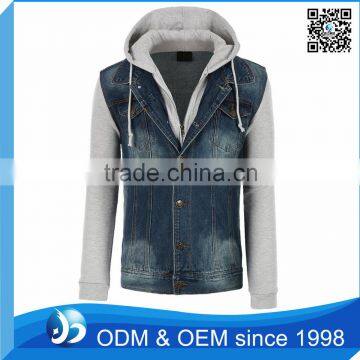 Custom Denim Winter Jacket For Men
