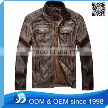 Western Leather Jacket with Garment Wash