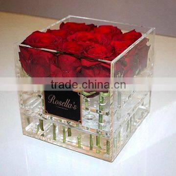 Wedding decoration luxury acrylic rose box