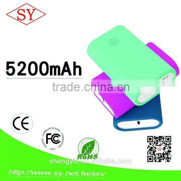 Power bank 5200 mAh mobile phone charger 5200mah power bank dual port charger
