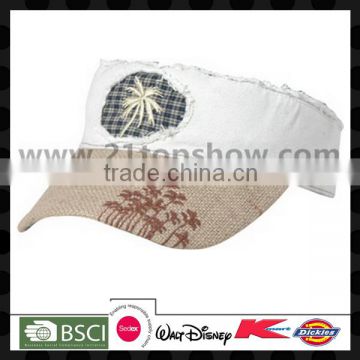 sun visor cap sunshine hat applique embroidery cap