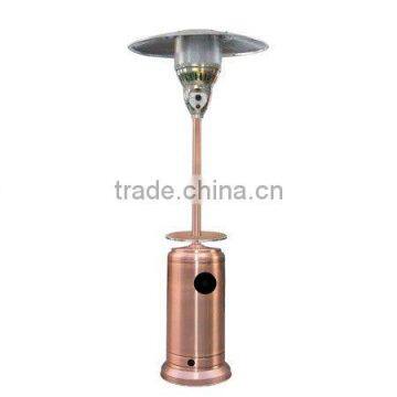 Stand-up patio heater plated copper