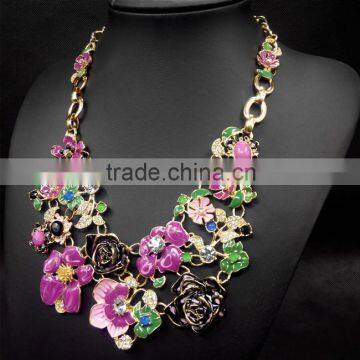 Colorful Flower Necklace For Women Fashion Necklace Collar Jewelry New Design photo-4