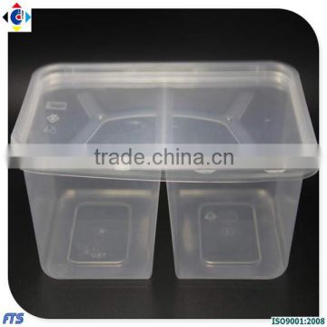 750ml 2 Grids Plastic Boxes Factory Supply