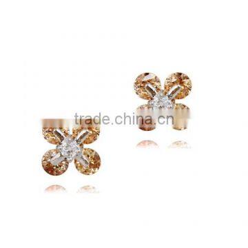 110101 flower earrigs indian rose cut diamonds jewelry