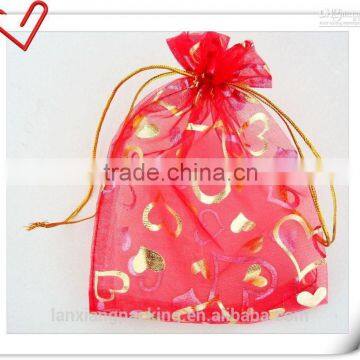 Organza pouch with drawstring