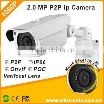 Shenzhen Factory Wholesale p2p illumination HD 1080p outdoor ip camera POE