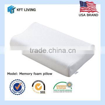 Factory wave shape memory foam pillow with knitting fabric MP-02