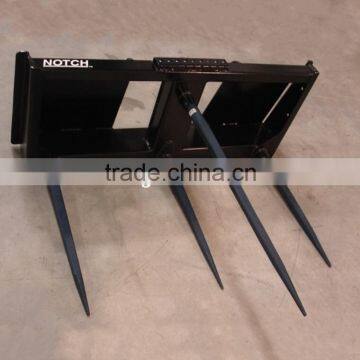 Four tines multi-purpose Bale fork for tractor front end loader