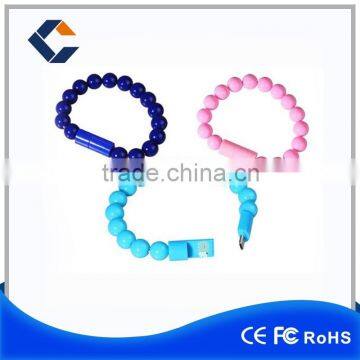 ShenZhen Cheap price bracelet cable micro USB wristband bracelet data cable creative charging USB cable line