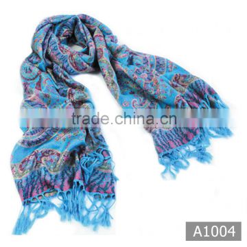 A1004 Multicolor Polyester winter fashion lady spring scarf