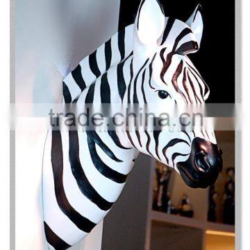 ANIMAL HEAD BUSTS - WALL MOUNTED JUNGLE ANIMALS ZEBRA
