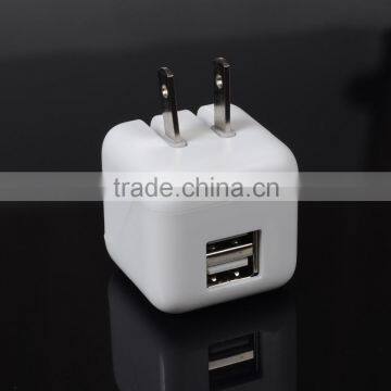 ETL Certified 5V 2.1A Super Mini Dual USB Travel Charger With Foldable US Plug for IPhone 6S 6Plus 5S photo-2