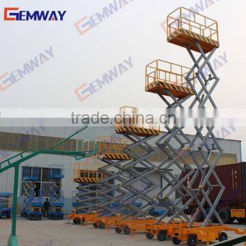 12m Upright electro-hydraulic trailer mounted scissor lift