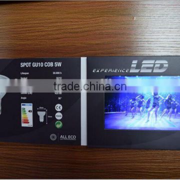 Customize 7'' LCD video player brochure /lcd Business Card With Tft Display