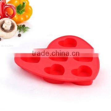 100% Food Grade Silicone lovge heart shaped cookie mold