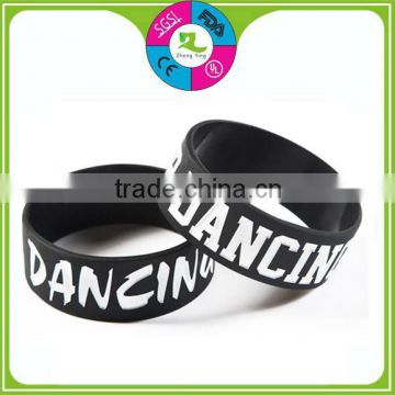 2015 Hot silicone wrist band/personalized silicone bracelet/silicone rubber bracelet