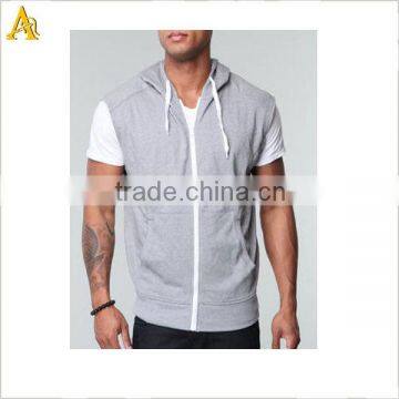 blank sleeveless hoodies in short sleeve