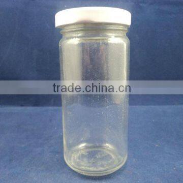 250ml food, juice glass container with cap