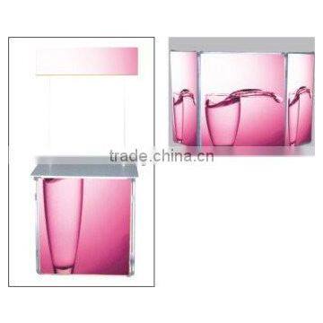 Portable aluminum customized folding screen advertising table for expo