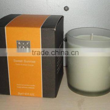 Gift Scented Soy Candle in clear glass with gift box