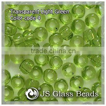 High Quality Fashion JS Glass Seed Beads - 4# Green Transparent Rocailles Beads For Garment & Jewelry