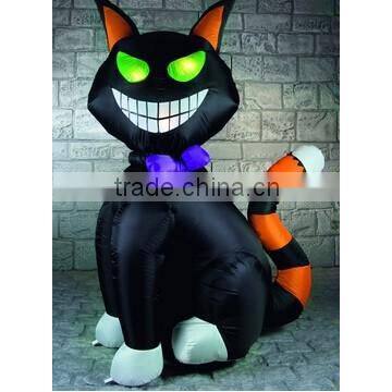 Inflatable Halloween Black Cat with Light