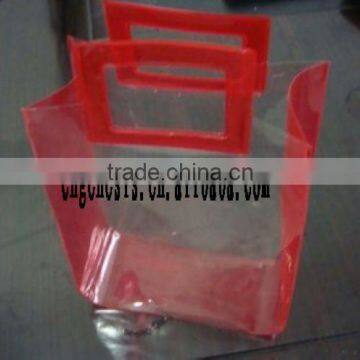 Rusable PVC handle bags/sundries packaging bag