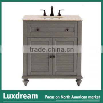 30" classic bathroom vanity with shutter door china supplier