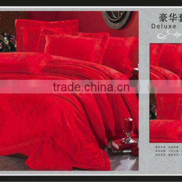 Viscose Cotton Jacquard Fabrics Bright Red photo-3