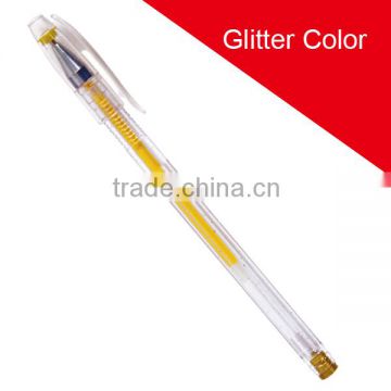 Good quality plastic glitter color gel pen