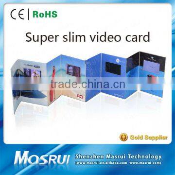 2014 Thinnest 4.3" LCD Screen Video Wedding Invitation Card /Free Sex Video Photo Frame as Promotional Tool