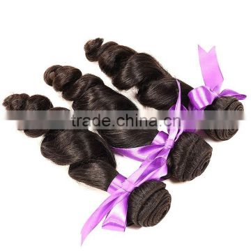 100% 7A Peruvian Virgin Hair Loose Wave Human Hair Weaves 3pcs/lot Peruvian Loose Wave Hair Extensions