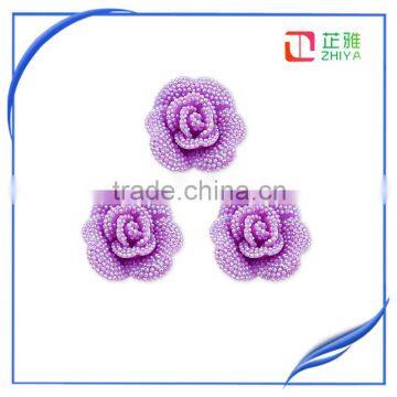 Mixed Color Chrysanthemum Flower Cabochon Flat Back Beads photo-4