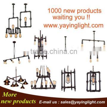 Industrial Retro American Country Wrought Iron Chandelier, Restaurant Bar Chandelier