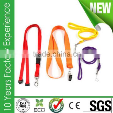 cheapest Advertising Nylon polyester Lanyard with breakaway dog clip