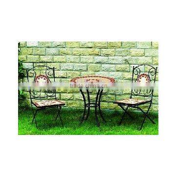 metal folded garden mosaic furniture