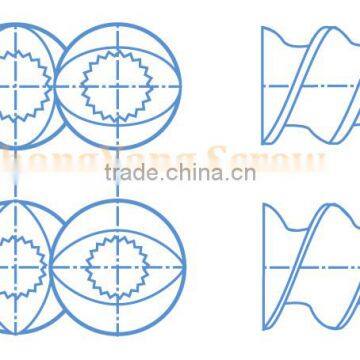 element screw segment modular barrel parallel twin screw barrel pelletizing screw barrel