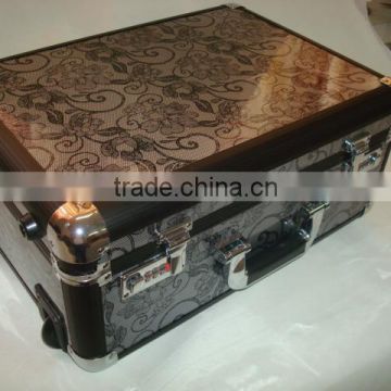 PVC trolley case cabin size,trolley case luggage with Nylon and mesh bag inner,flight trolley case