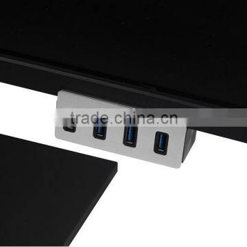 Hot Sale Clip-on USB 3.0 4-Port Aluminum Hub for pc photo-2
