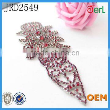 Factory Direct Sale Neoteric Design Flat Back Rhinestone Lace Sewed on Garment,Bags photo-2