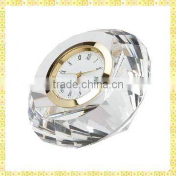 Wholesale Exquisite Cheap Clear Crystal Diamond Clock For Wedding Guest Takeaway Souvenirs